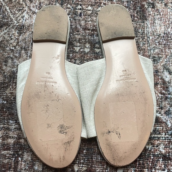 Charles David wide strap slides / sandals linen - Picture 3 of 3